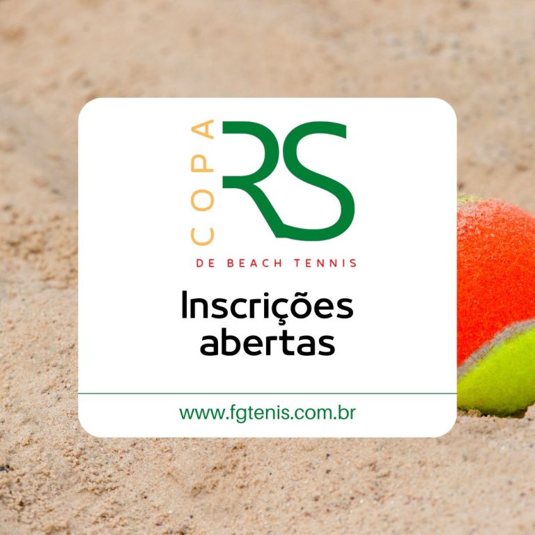 Inscrições abertas para a 2ª Etapa da Copa RS de Beach Tennis