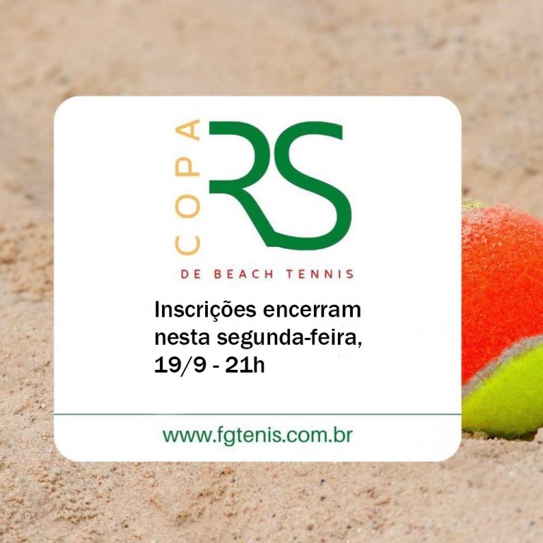 Inscrições para a 4ª etapa da Copa RS de Beach Tennis encerram nesta segunda-feira