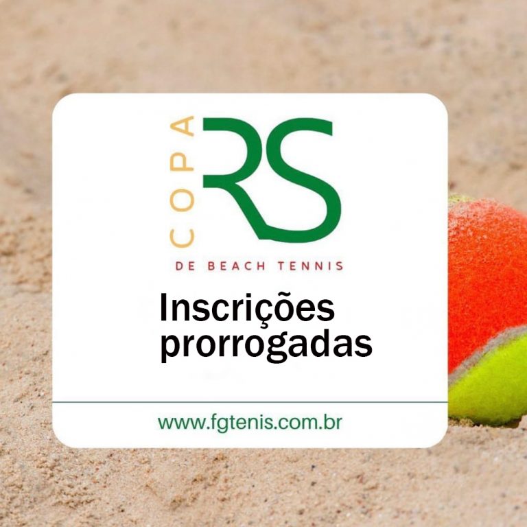 Inscrições prorrogadas para a 4ª etapa da Copa RS de Beach Tennis