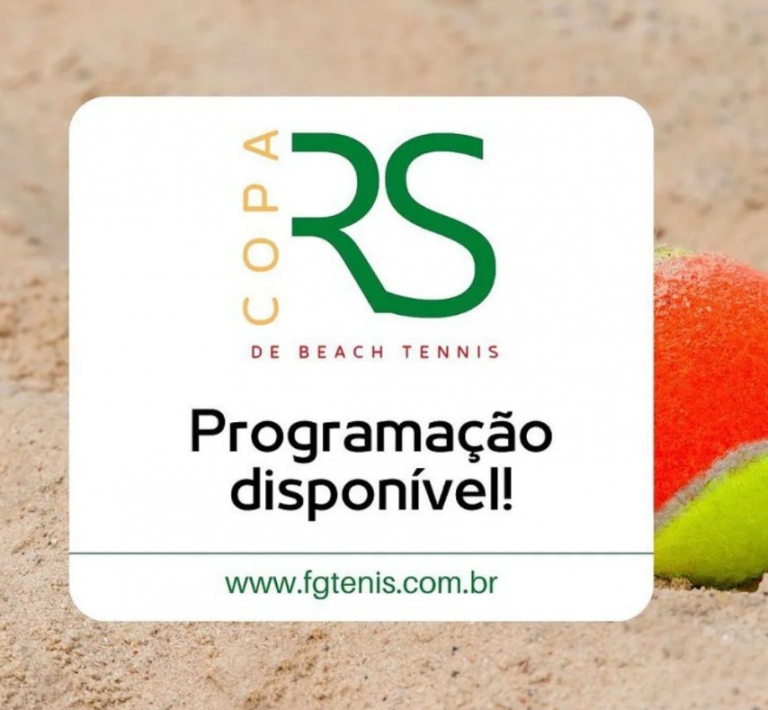 Programação 4ª etapa Copa RS de Beach Tennis/Zona Sul de Poa disponível